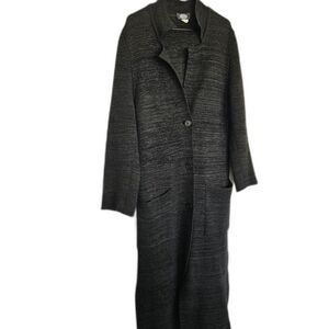MAGIC Wool Long Duster Olivegreen/black mix, women's M Y2k, Preppy, Upper Crust